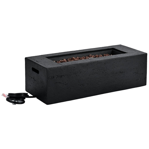 2-Piece Fire Pit Set: 41.9' Propane Fire Pit (40,000 BTU) with Burner